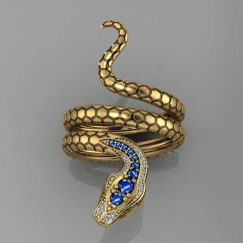 Anel de serpente dourada