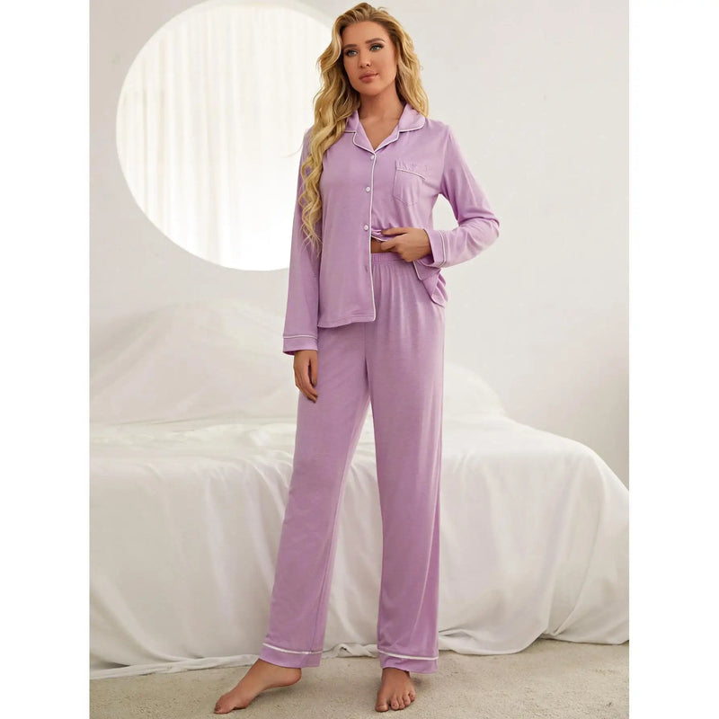 Conjunto de Pijama feminino de Poliéster e fibra celulósica