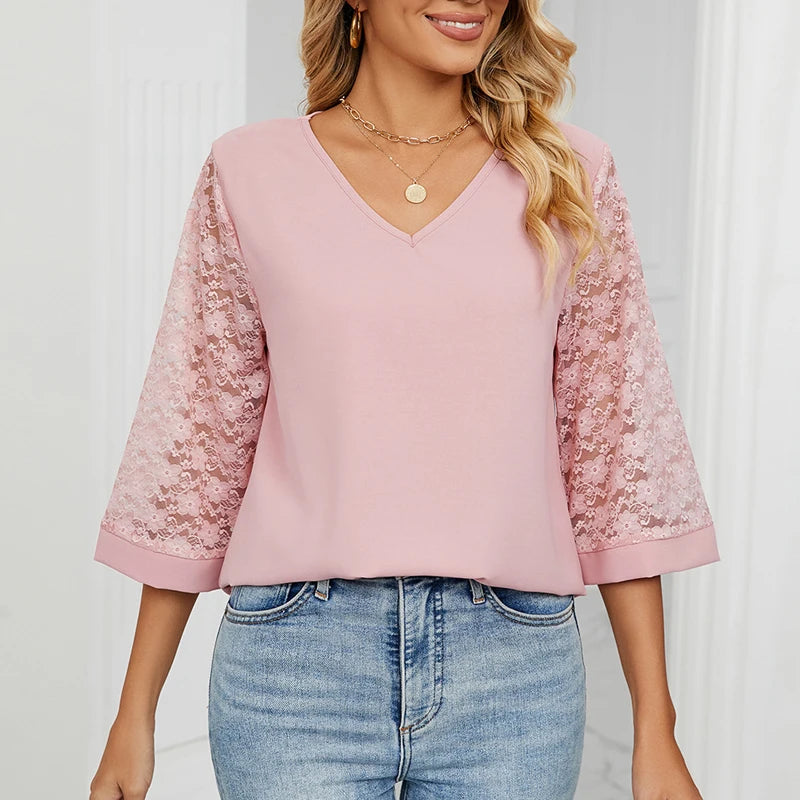 Blusa de Renda Estilo Pulover