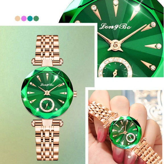 Relógio feminino verde LongBo