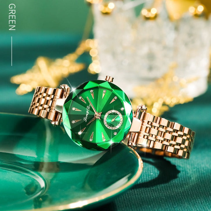 Relógio feminino verde LongBo